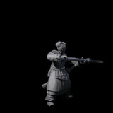 Chinese Terracotta Reaching Polearm Warrior F Miniature for Dungeons and Dragons, Pathfinder or other TTRPGs