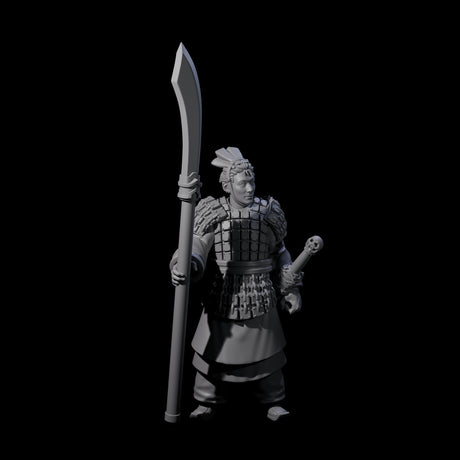 Chinese Terracotta Reaching Polearm Warrior G Miniature for Dungeons and Dragons, Pathfinder or other TTRPGs