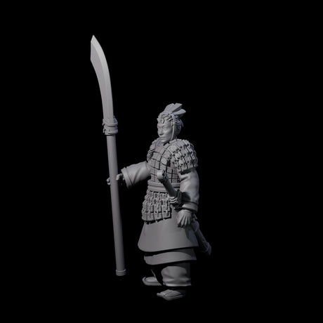 Chinese Terracotta Reaching Polearm Warrior G Miniature for Dungeons and Dragons, Pathfinder or other TTRPGs