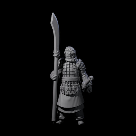 Chinese Terracotta Reaching Polearm Warrior H Miniature for Dungeons and Dragons, Pathfinder or other TTRPGs