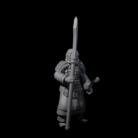 Chinese Terracotta Reaching Polearm Warrior J Miniature for Dungeons and Dragons, Pathfinder or other TTRPGs