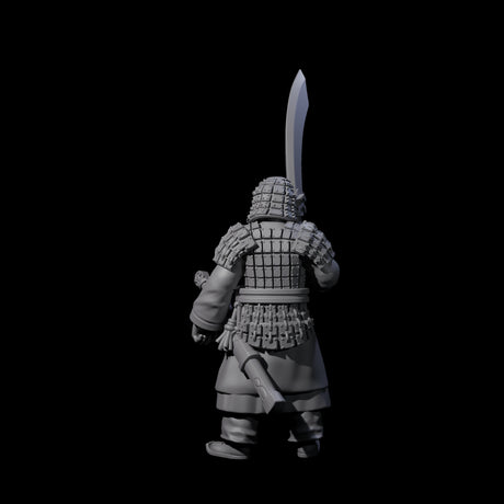 Chinese Terracotta Reaching Polearm Warrior J Miniature for Dungeons and Dragons, Pathfinder or other TTRPGs