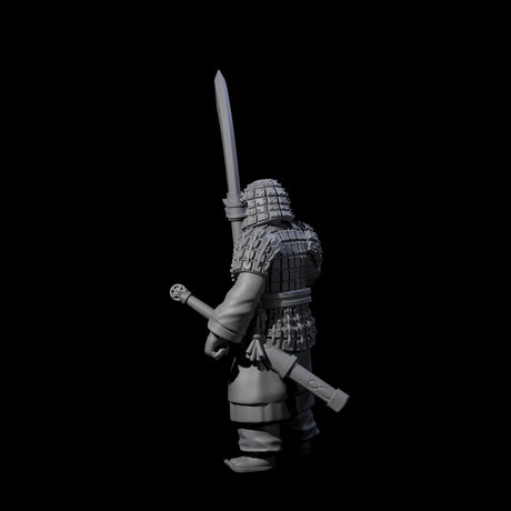 Chinese Terracotta Reaching Polearm Warrior J Miniature for Dungeons and Dragons, Pathfinder or other TTRPGs