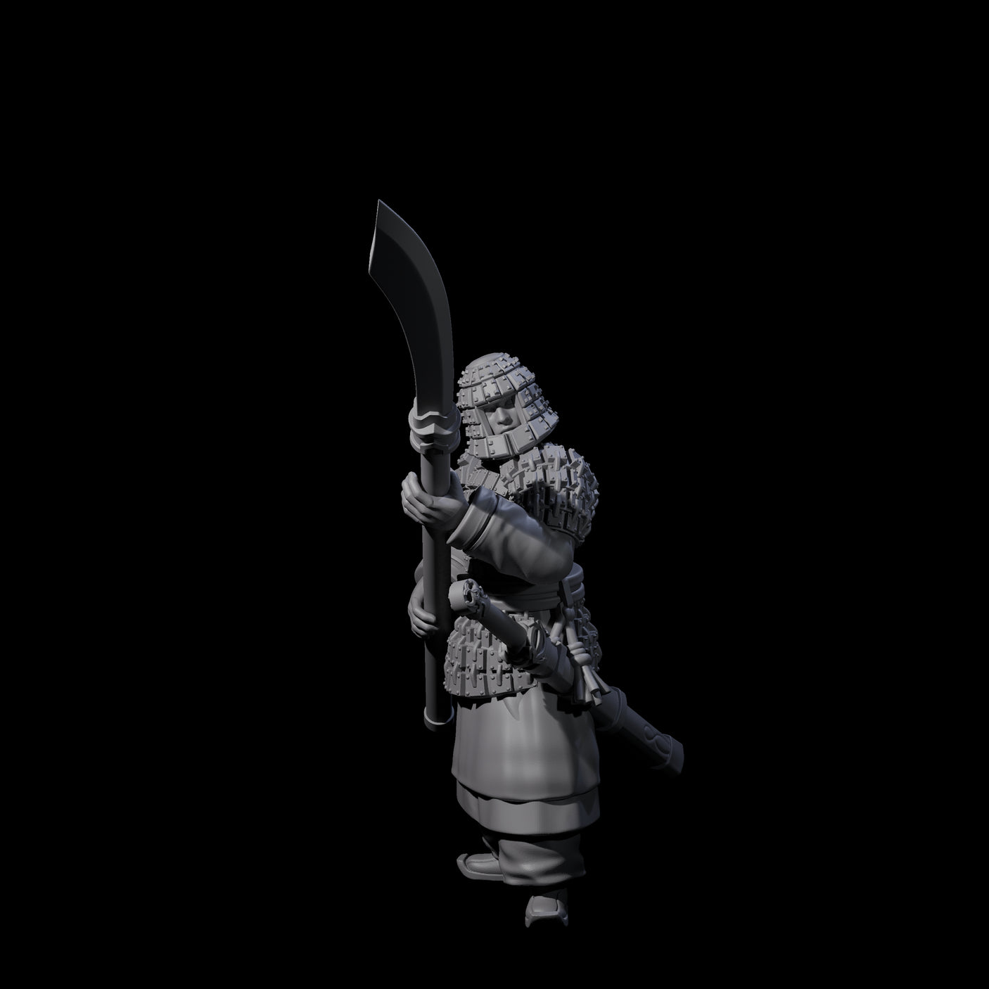 Chinese Terracotta Reaching Polearm Warriors Miniature for Dungeons and Dragons, Pathfinder or other TTRPGs
