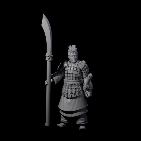 Chinese Terracotta Reaching Polearm Warriors Miniature for Dungeons and Dragons, Pathfinder or other TTRPGs