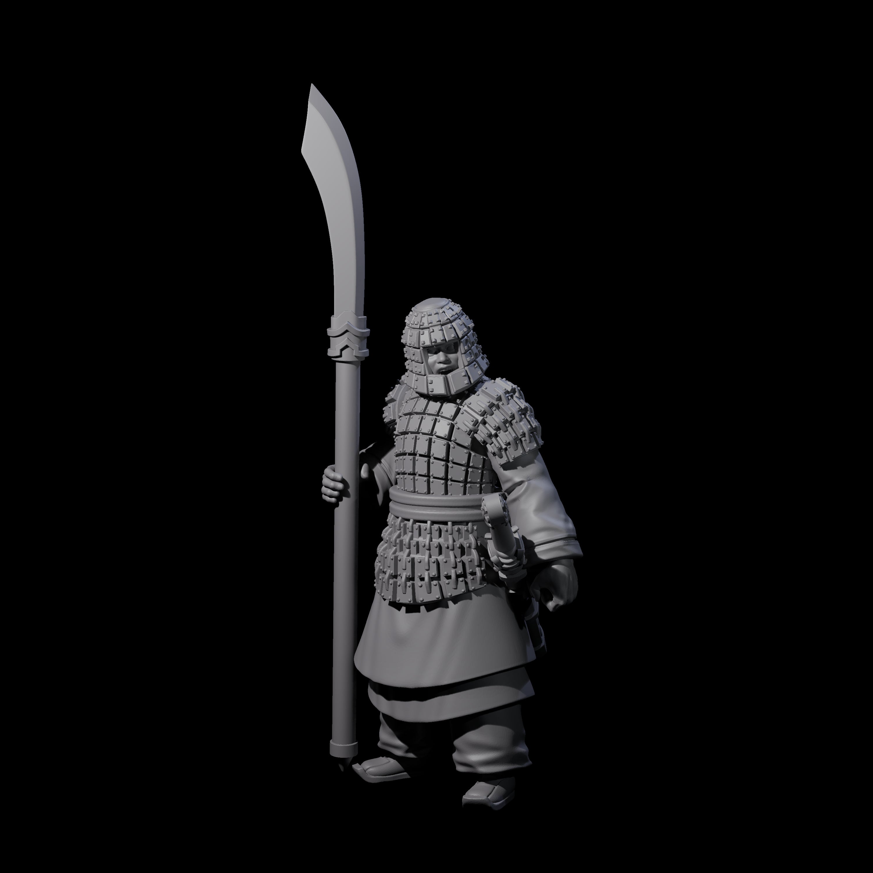 Chinese Terracotta Reaching Polearm Warriors Miniature for Dungeons and Dragons, Pathfinder or other TTRPGs