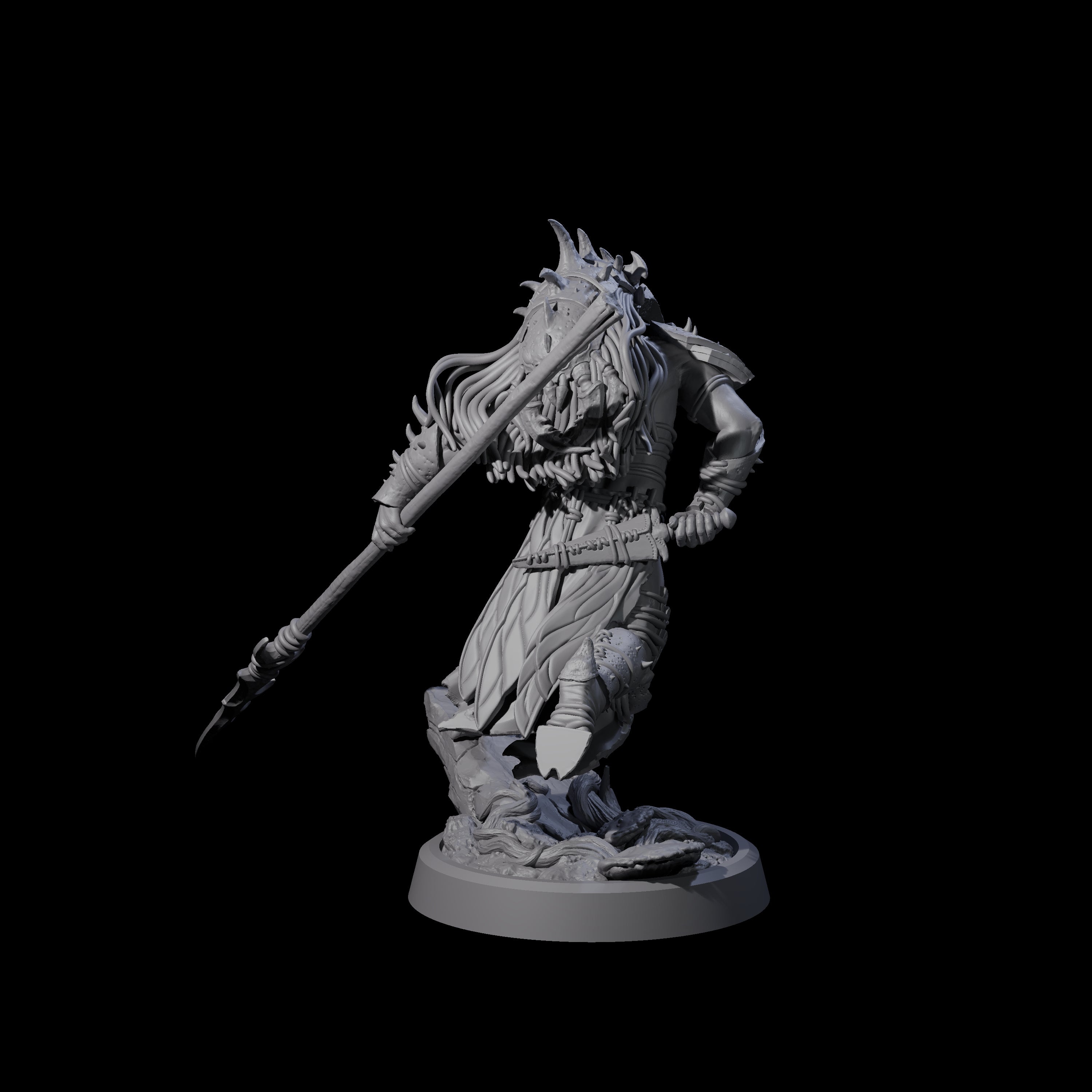 Chitinous Armour Wearing Forest Warrior Miniature for Dungeons and Dragons, Pathfinder or other TTRPGs