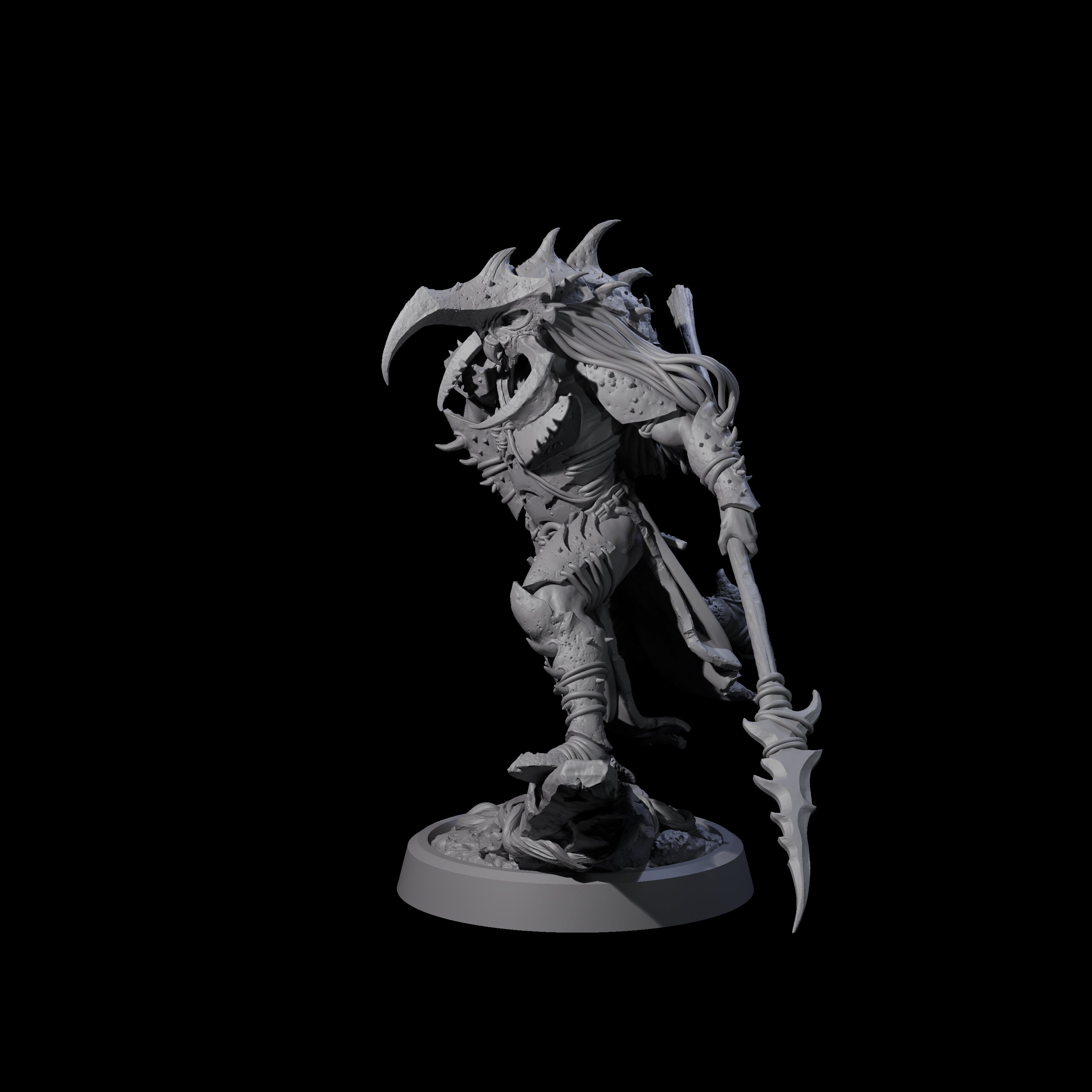 Chitinous Armour Wearing Forest Warrior Miniature for Dungeons and Dragons, Pathfinder or other TTRPGs
