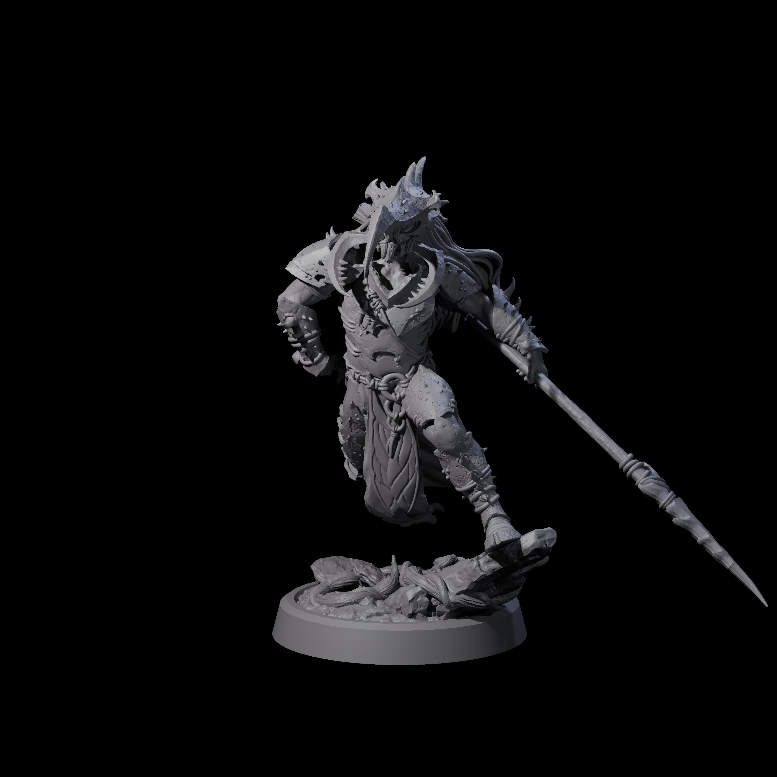 Chitinous Armour Wearing Forest Warrior Miniature for Dungeons and Dragons, Pathfinder or other TTRPGs