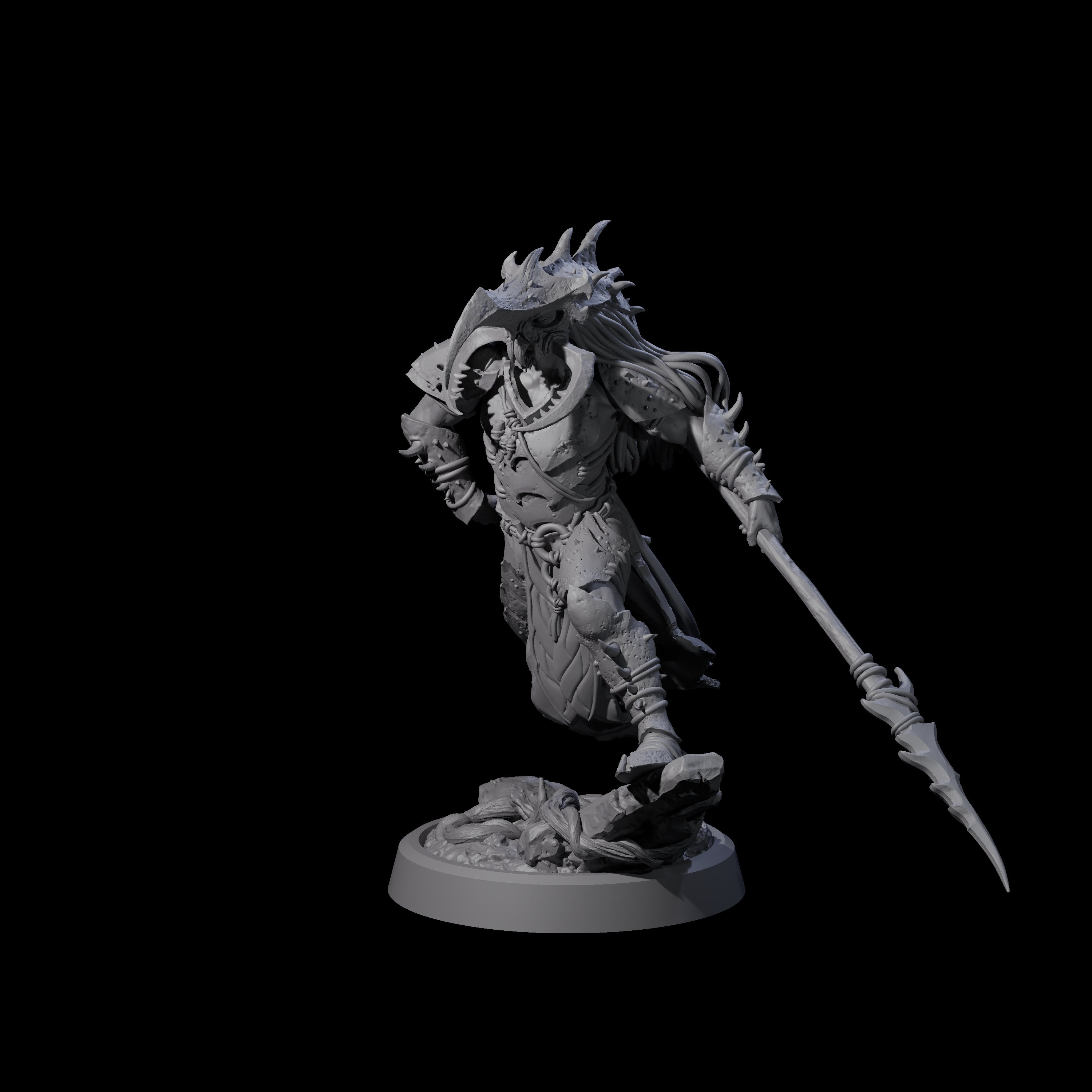 Chitinous Armour Wearing Forest Warrior Miniature for Dungeons and Dragons, Pathfinder or other TTRPGs