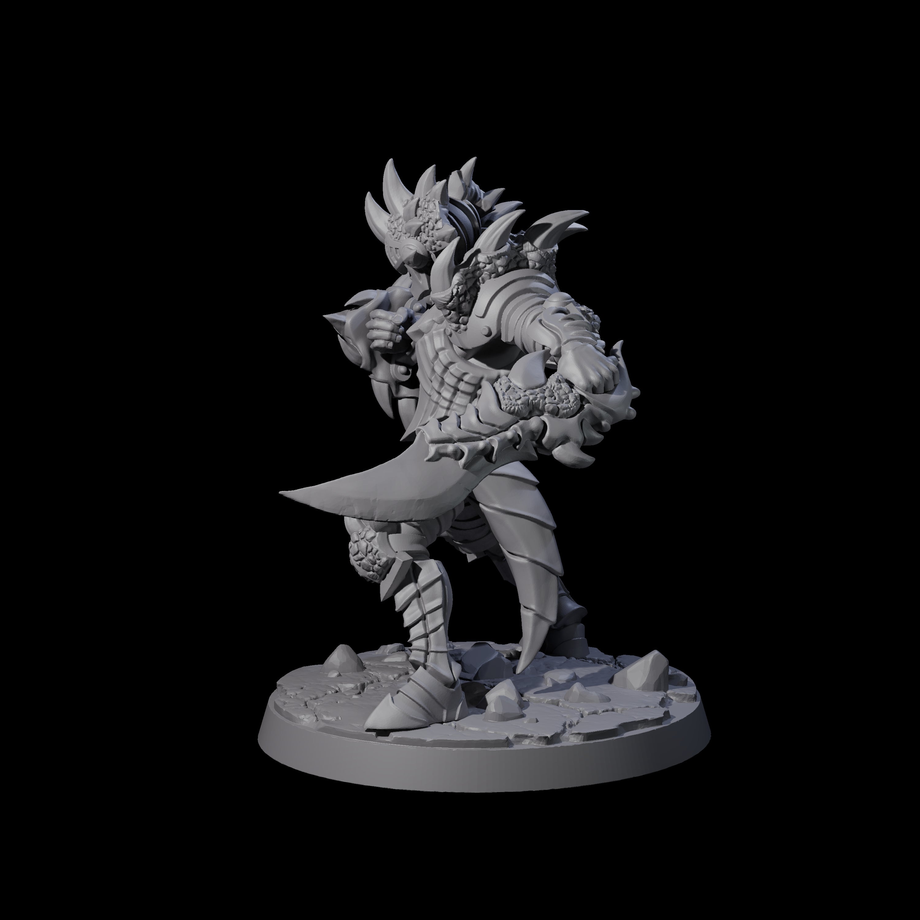 Chitinous Dragonguard Miniature for Dungeons and Dragons, Pathfinder or other TTRPGs