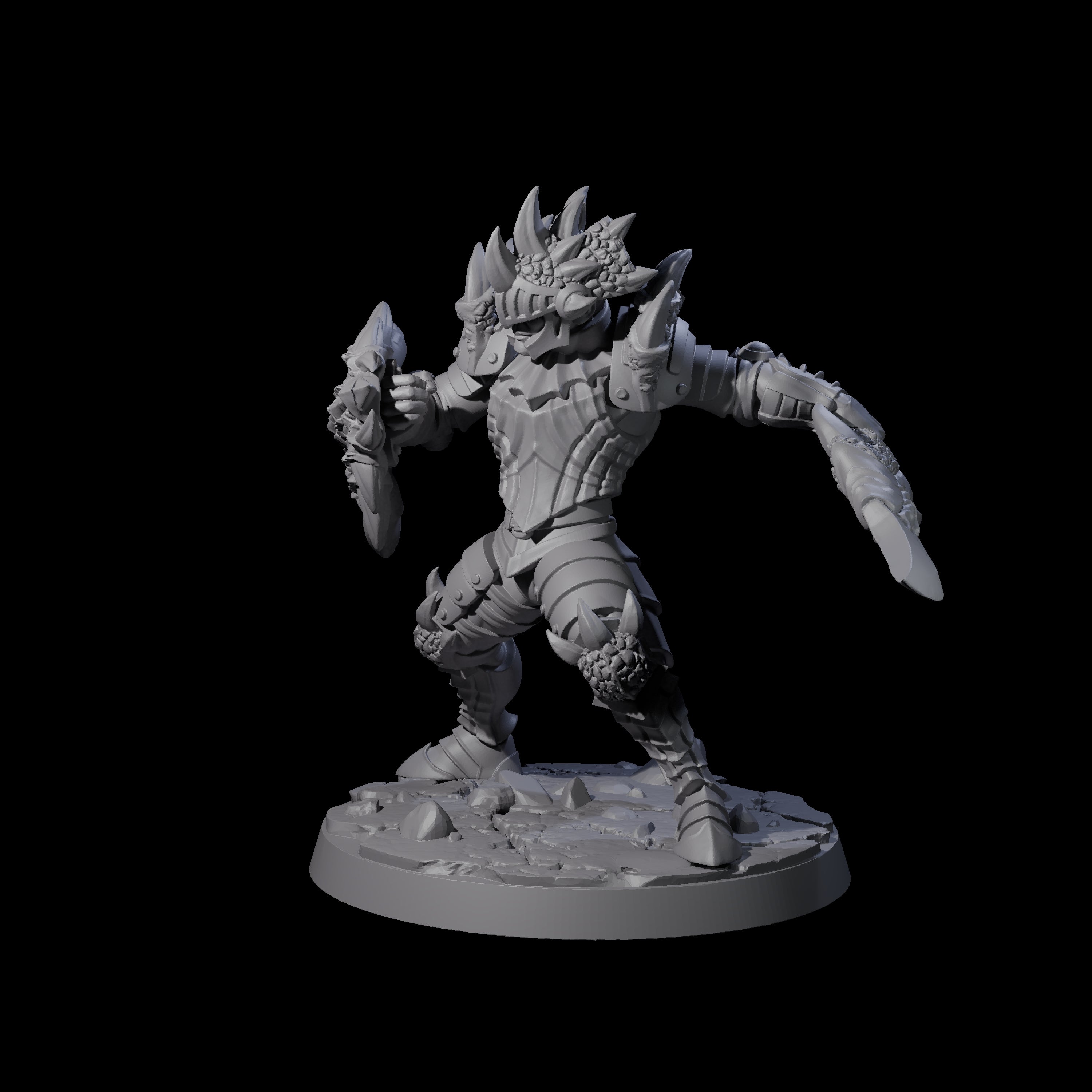 Chitinous Dragonguard Miniature for Dungeons and Dragons, Pathfinder or other TTRPGs