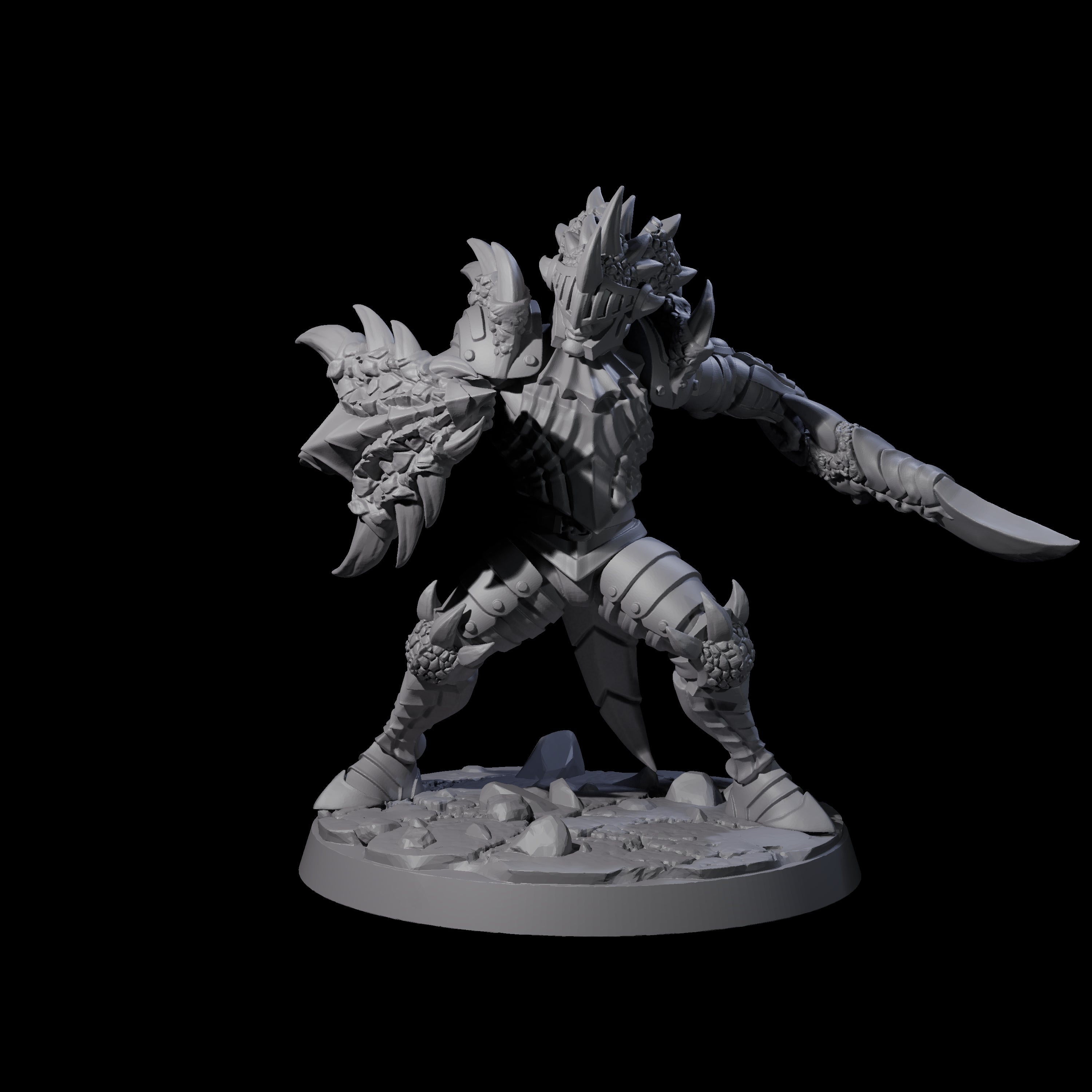 Chitinous Dragonguard Miniature for Dungeons and Dragons, Pathfinder or other TTRPGs