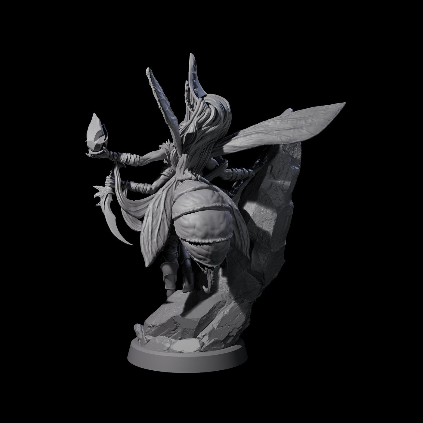 Chitinous Psionic Seer A Miniature for Dungeons and Dragons, Pathfinder or other TTRPGs
