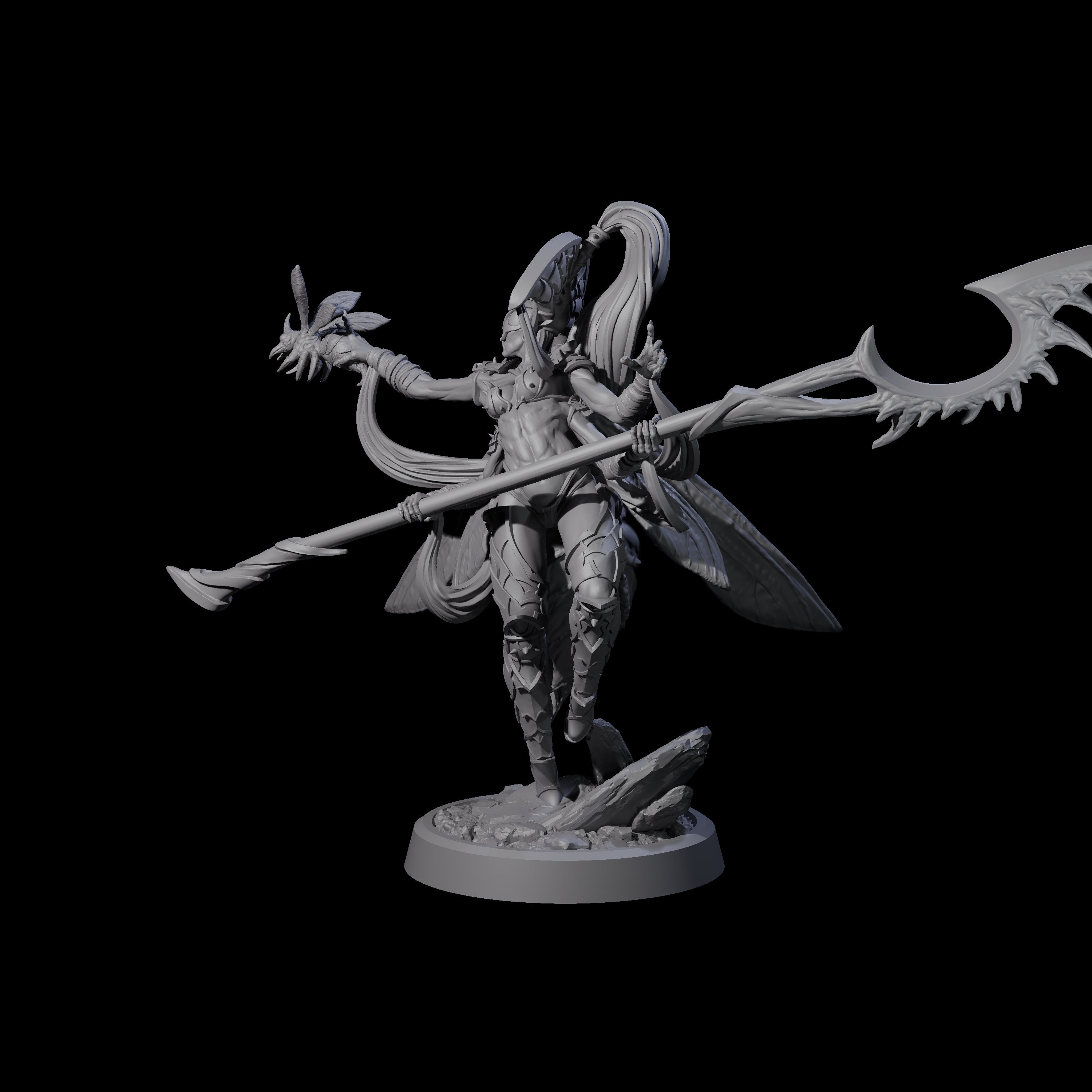 Chitinous Psionic Seer B Miniature for Dungeons and Dragons, Pathfinder or other TTRPGs
