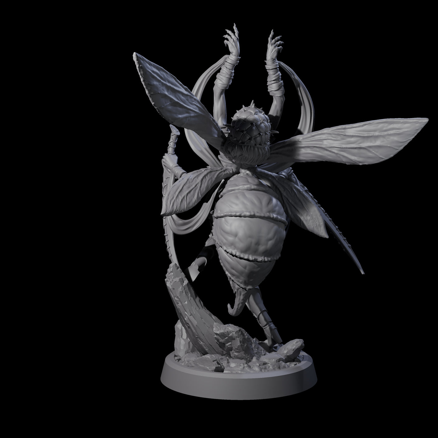 Chitinous Psionic Seer D Miniature for Dungeons and Dragons, Pathfinder or other TTRPGs