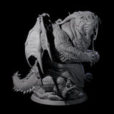 Chomping Fat Dragon Miniature for Dungeons and Dragons, Pathfinder or other TTRPGs