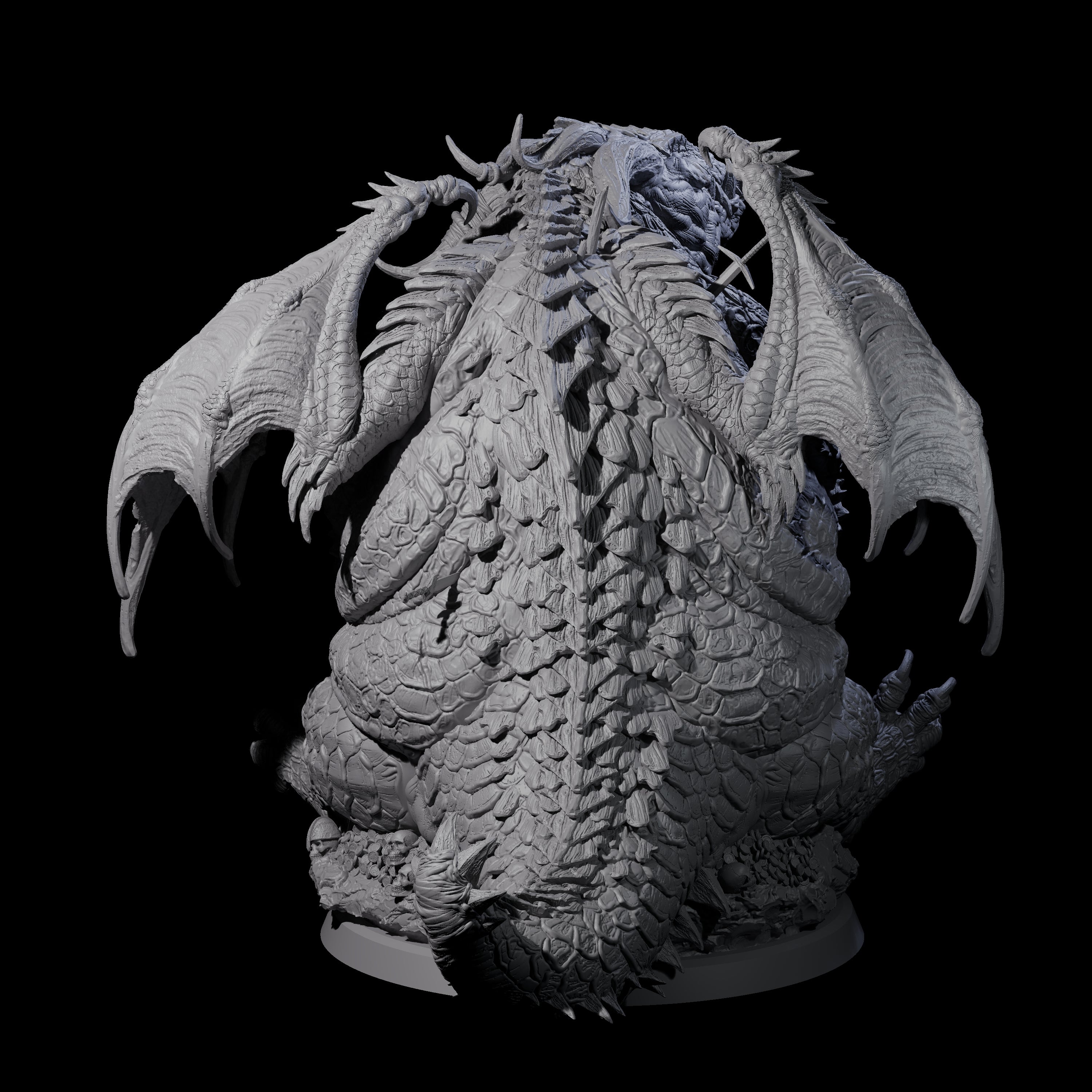 Chomping Fat Dragon Miniature for Dungeons and Dragons, Pathfinder or other TTRPGs