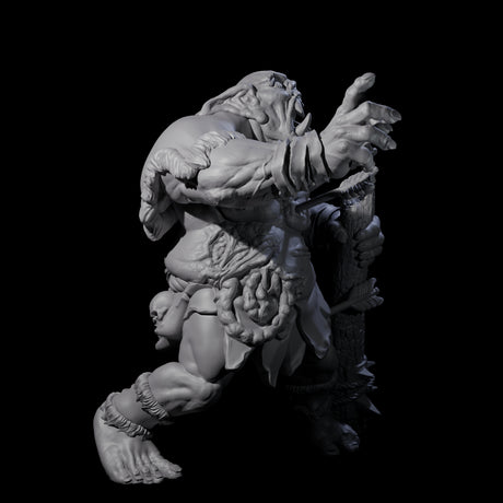 Chomping Zombie Ogre Miniature for Dungeons and Dragons, Pathfinder or other TTRPGs
