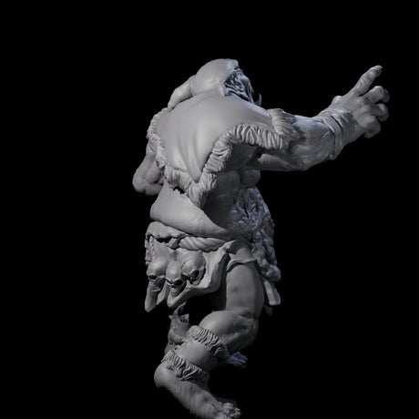 Chomping Zombie Ogre Miniature for Dungeons and Dragons, Pathfinder or other TTRPGs