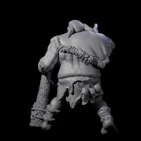 Chomping Zombie Ogre Miniature for Dungeons and Dragons, Pathfinder or other TTRPGs