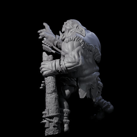 Chomping Zombie Ogre Miniature for Dungeons and Dragons, Pathfinder or other TTRPGs
