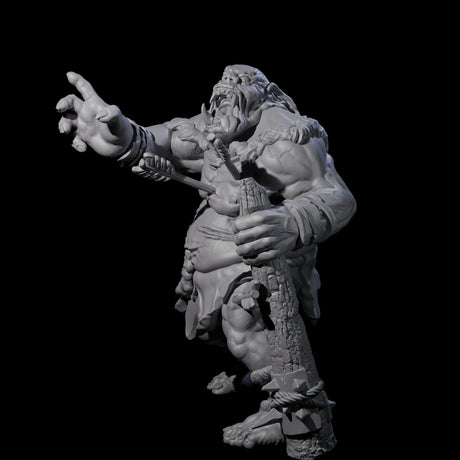 Chomping Zombie Ogre Miniature for Dungeons and Dragons, Pathfinder or other TTRPGs