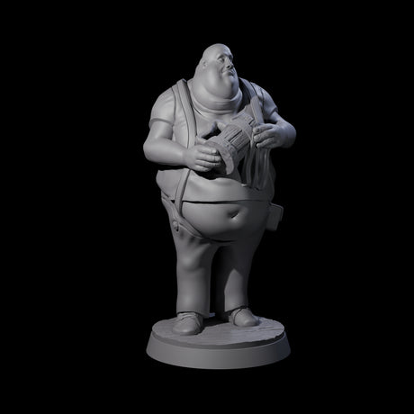Chubby Tavern Owner Miniature for Dungeons and Dragons, Pathfinder or other TTRPGs