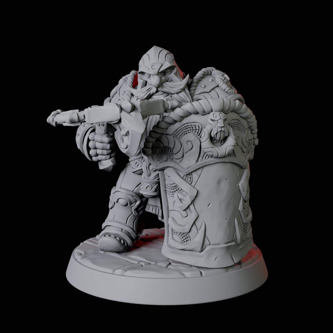 City Guard Dwarf C Miniature for Dungeons and Dragons, Pathfinder or other TTRPGs