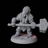 City Guard Dwarf E Miniature for Dungeons and Dragons, Pathfinder or other TTRPGs