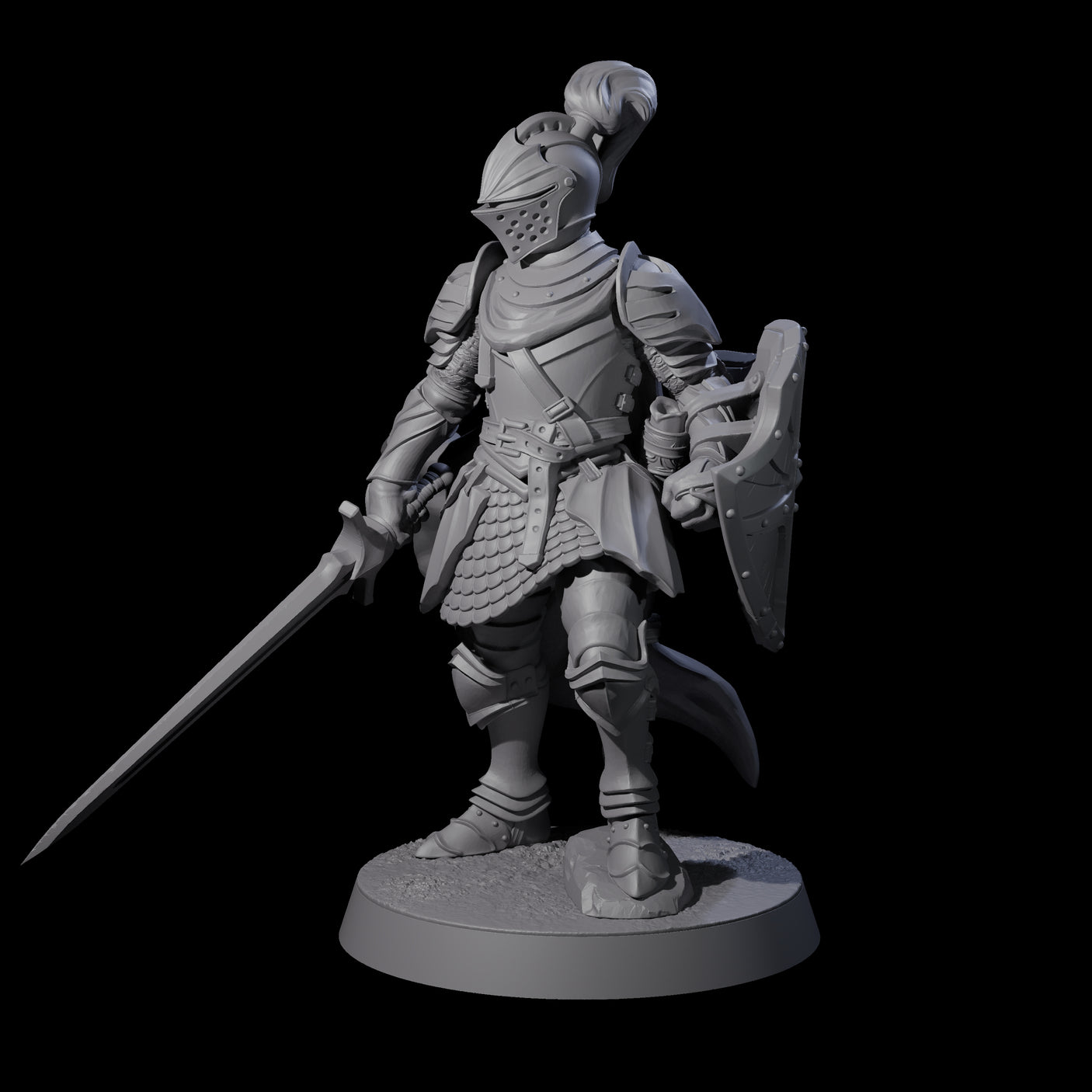 City Knight A Miniature for Dungeons and Dragons, Pathfinder or other TTRPGs