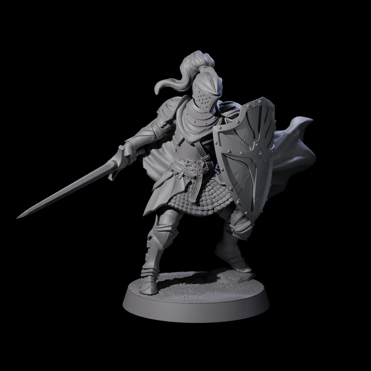 City Knight E Miniature for Dungeons and Dragons, Pathfinder or other TTRPGs