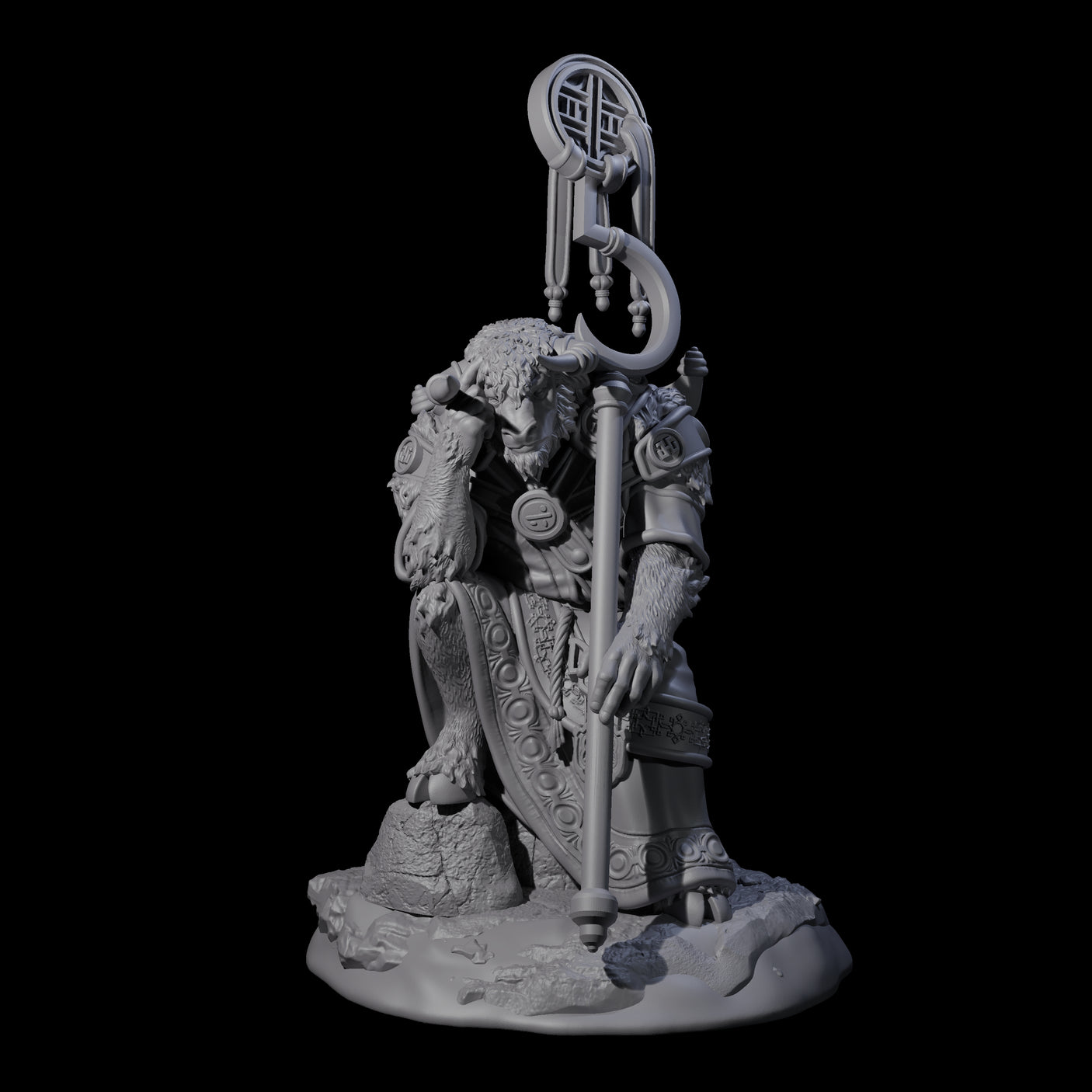 Civilised Yakfolk A Miniature for Dungeons and Dragons, Pathfinder or other TTRPGs