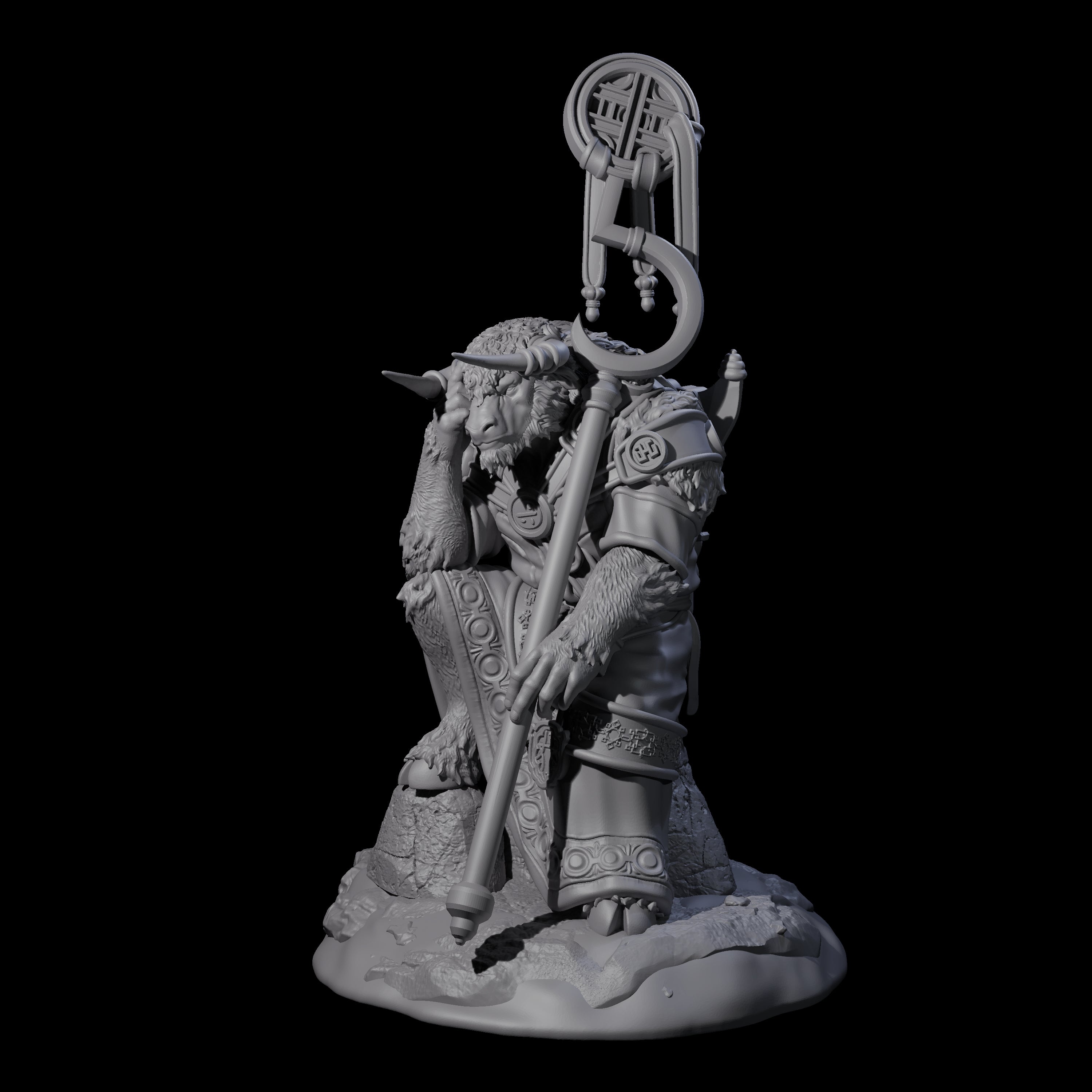 Civilised Yakfolk A Miniature for Dungeons and Dragons, Pathfinder or other TTRPGs