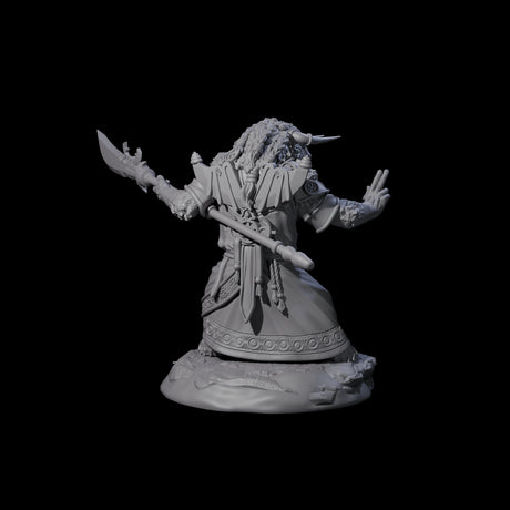 Civilised Yakfolk B Miniature for Dungeons and Dragons, Pathfinder or other TTRPGs