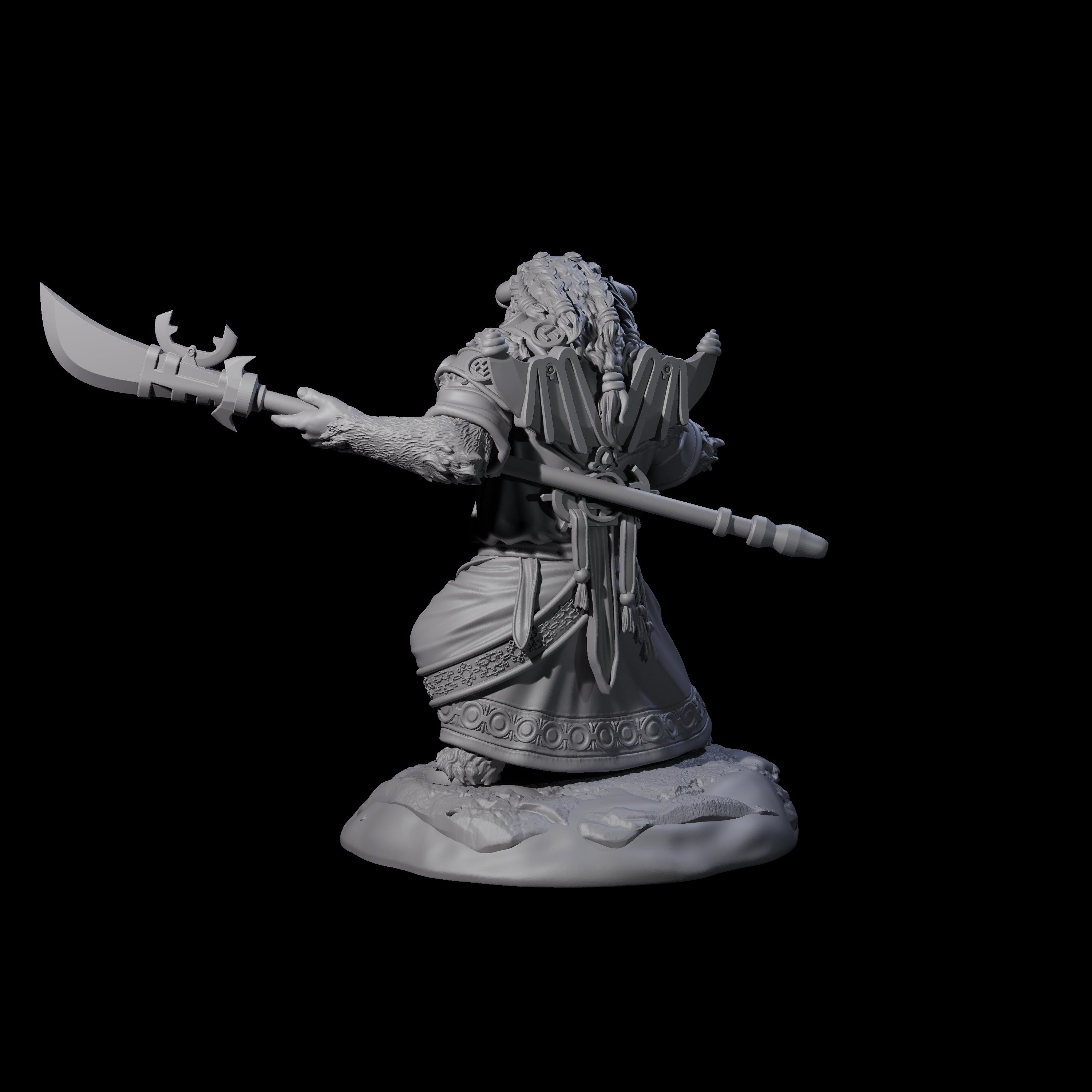 Civilised Yakfolk B Miniature for Dungeons and Dragons, Pathfinder or other TTRPGs