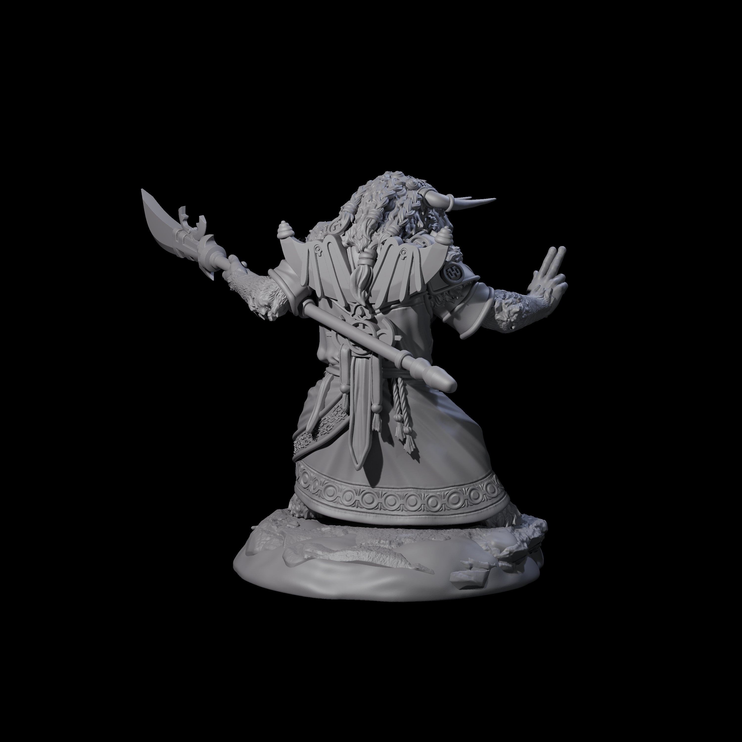 Civilised Yakfolk B Miniature for Dungeons and Dragons, Pathfinder or other TTRPGs