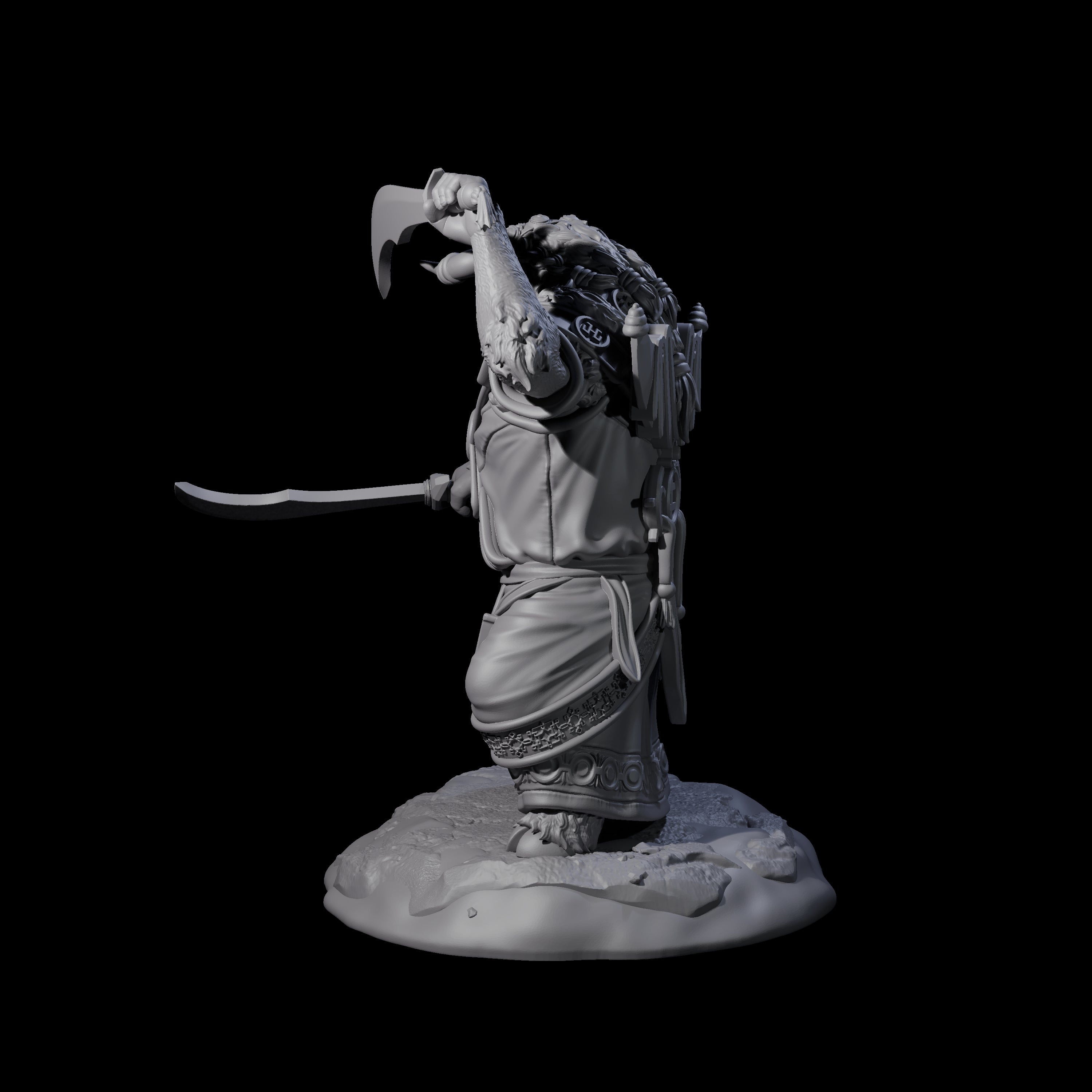 Civilised Yakfolk C Miniature for Dungeons and Dragons, Pathfinder or other TTRPGs