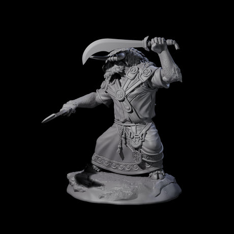 Civilised Yakfolk C Miniature for Dungeons and Dragons, Pathfinder or other TTRPGs