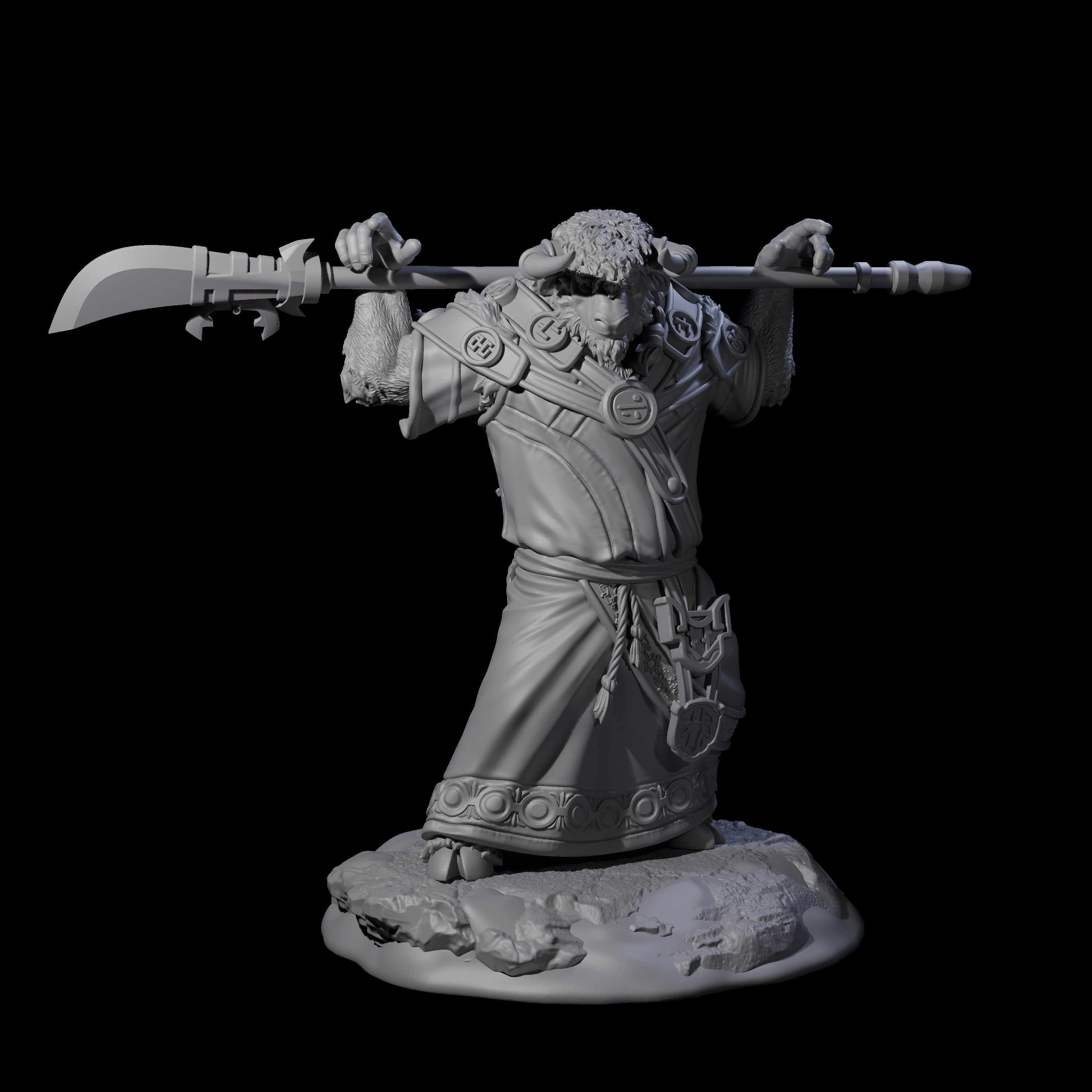 Civilised Yakfolk D Miniature for Dungeons and Dragons, Pathfinder or other TTRPGs