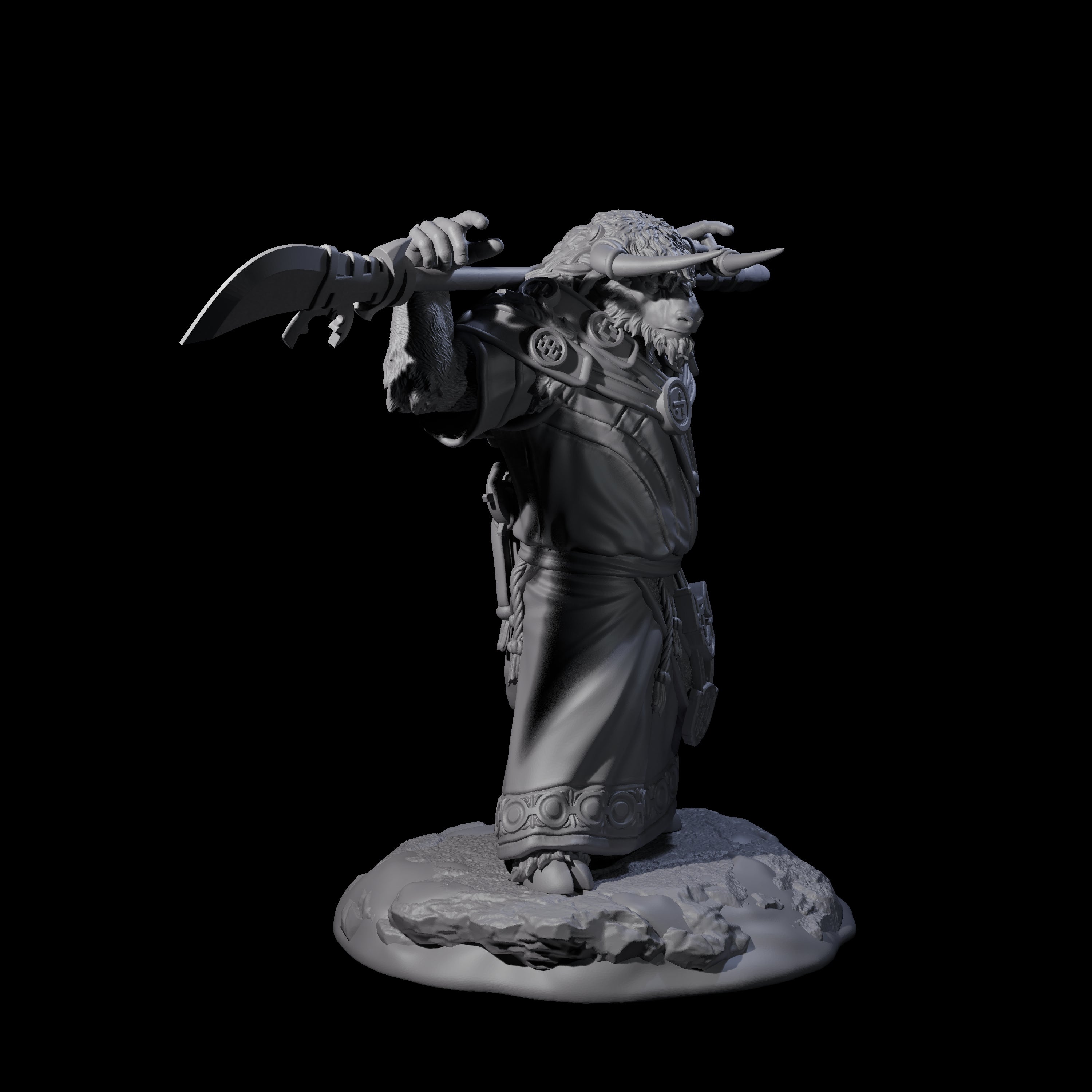 Civilised Yakfolk D Miniature for Dungeons and Dragons, Pathfinder or other TTRPGs