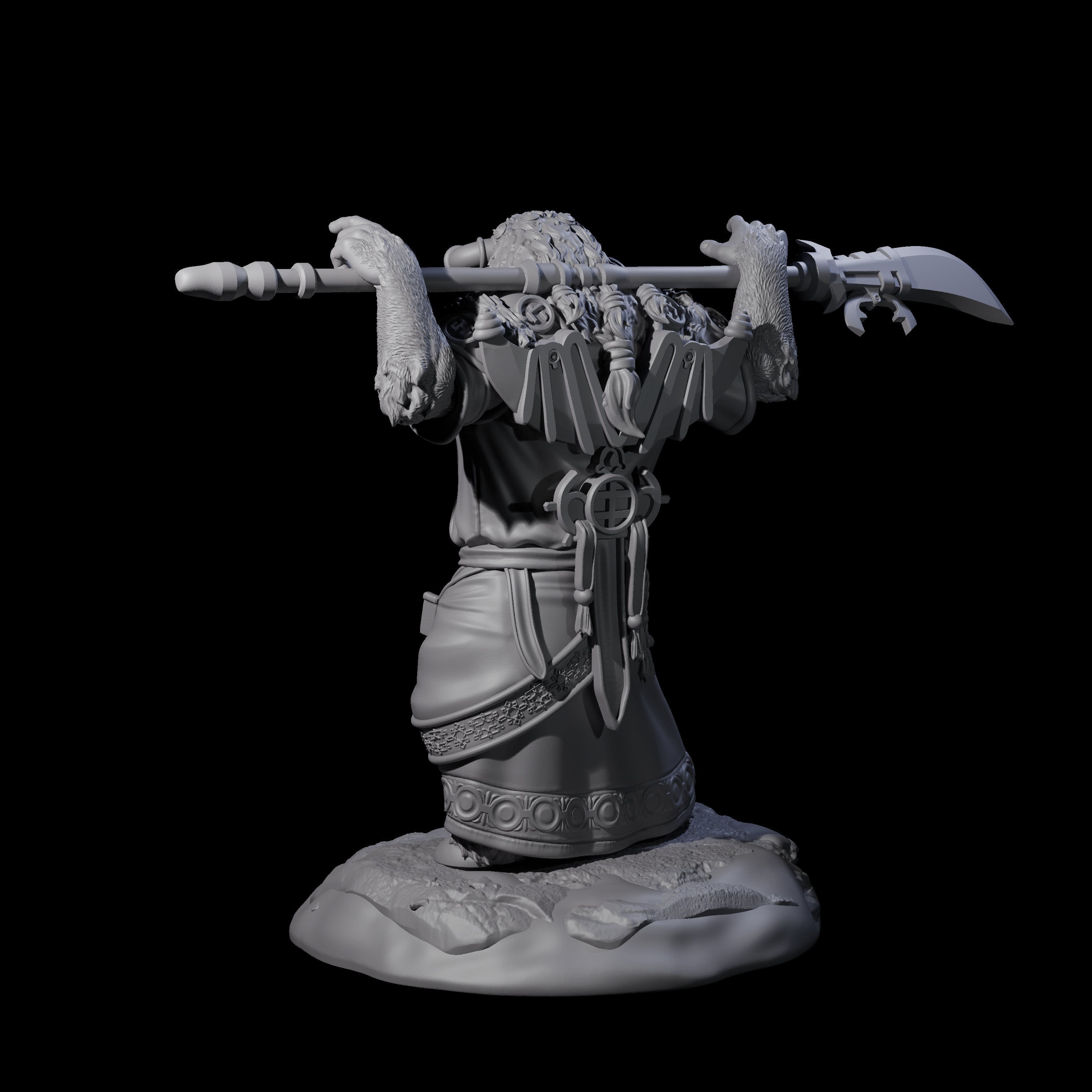 Civilised Yakfolk D Miniature for Dungeons and Dragons, Pathfinder or other TTRPGs