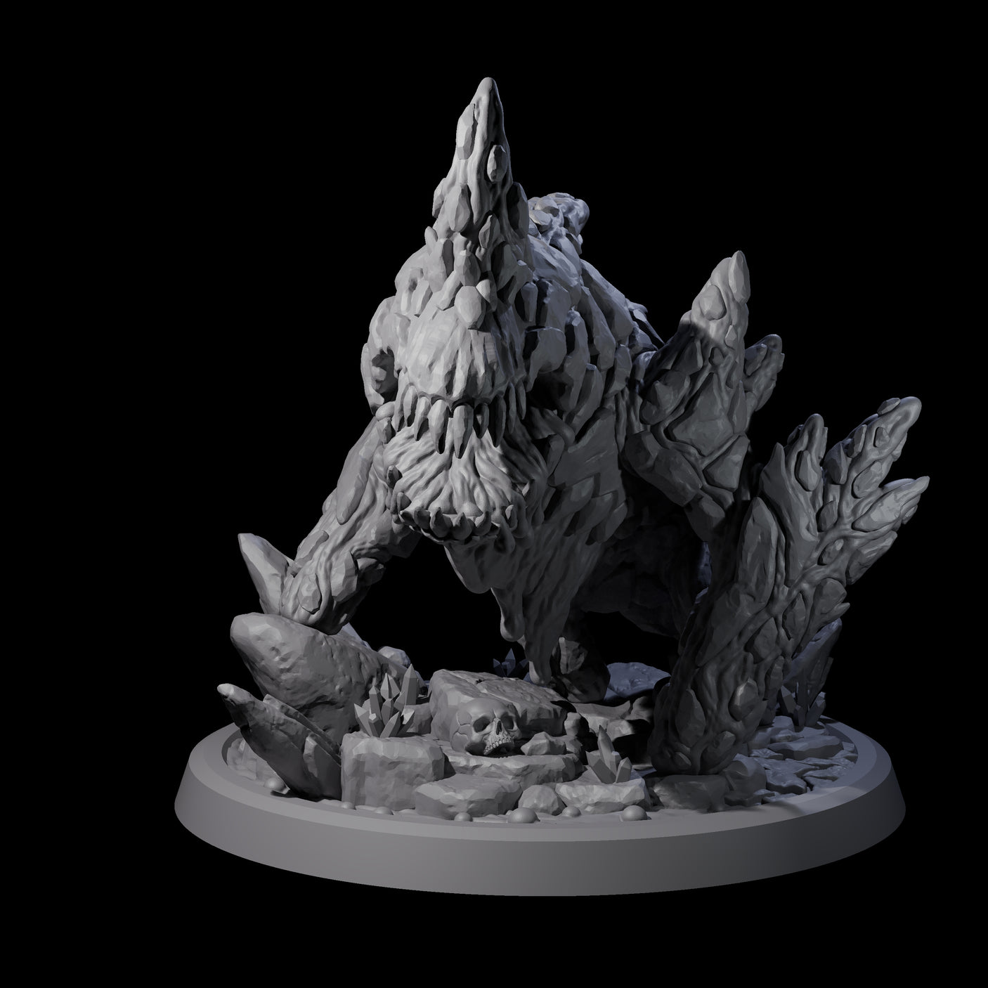Clambering Magma Elemental Miniature for Dungeons and Dragons, Pathfinder or other TTRPGs