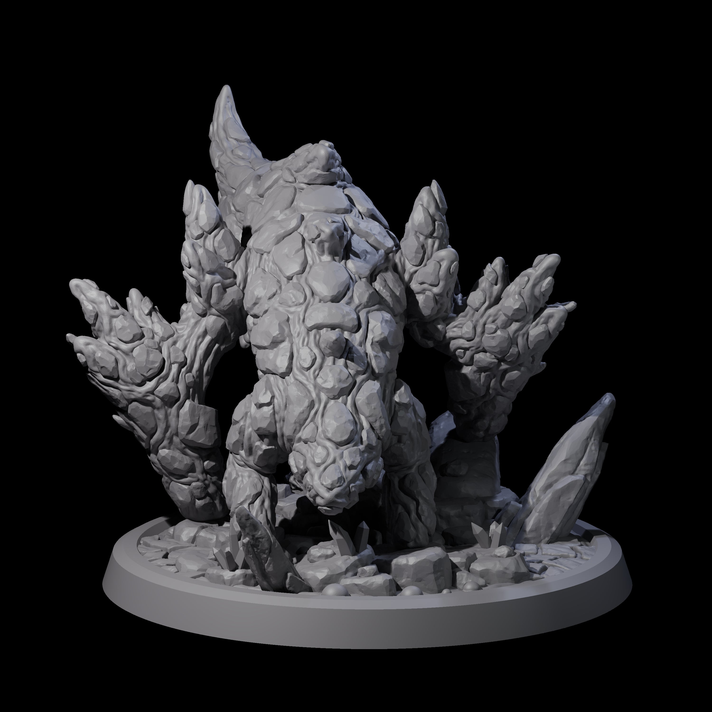 Clambering Magma Elemental Miniature for Dungeons and Dragons, Pathfinder or other TTRPGs