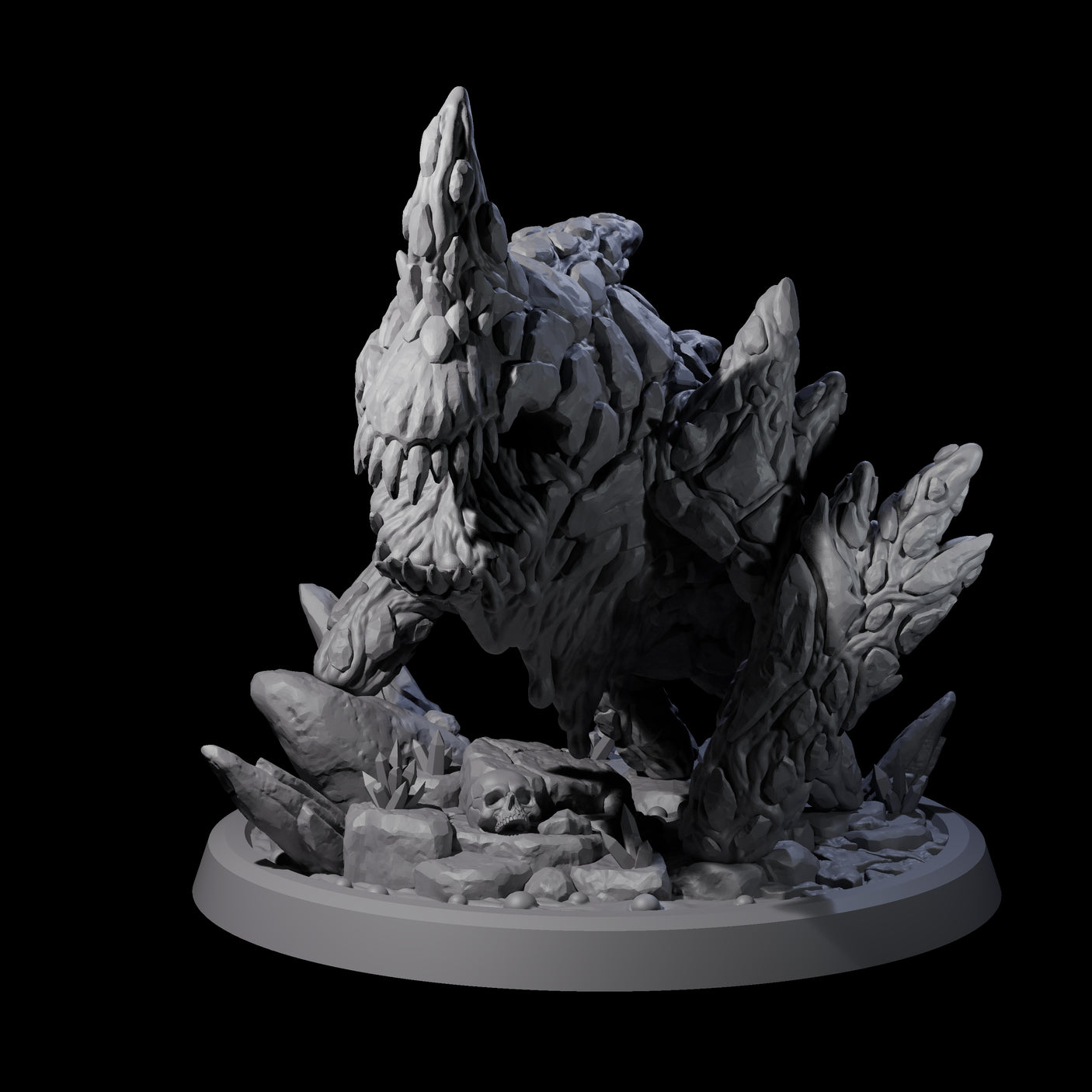 Clambering Magma Elemental Miniature for Dungeons and Dragons, Pathfinder or other TTRPGs