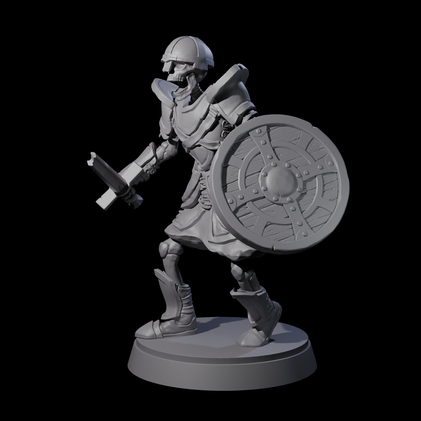 Clanking Armoured Skeleton B Miniature for Dungeons and Dragons, Pathfinder or other TTRPGs