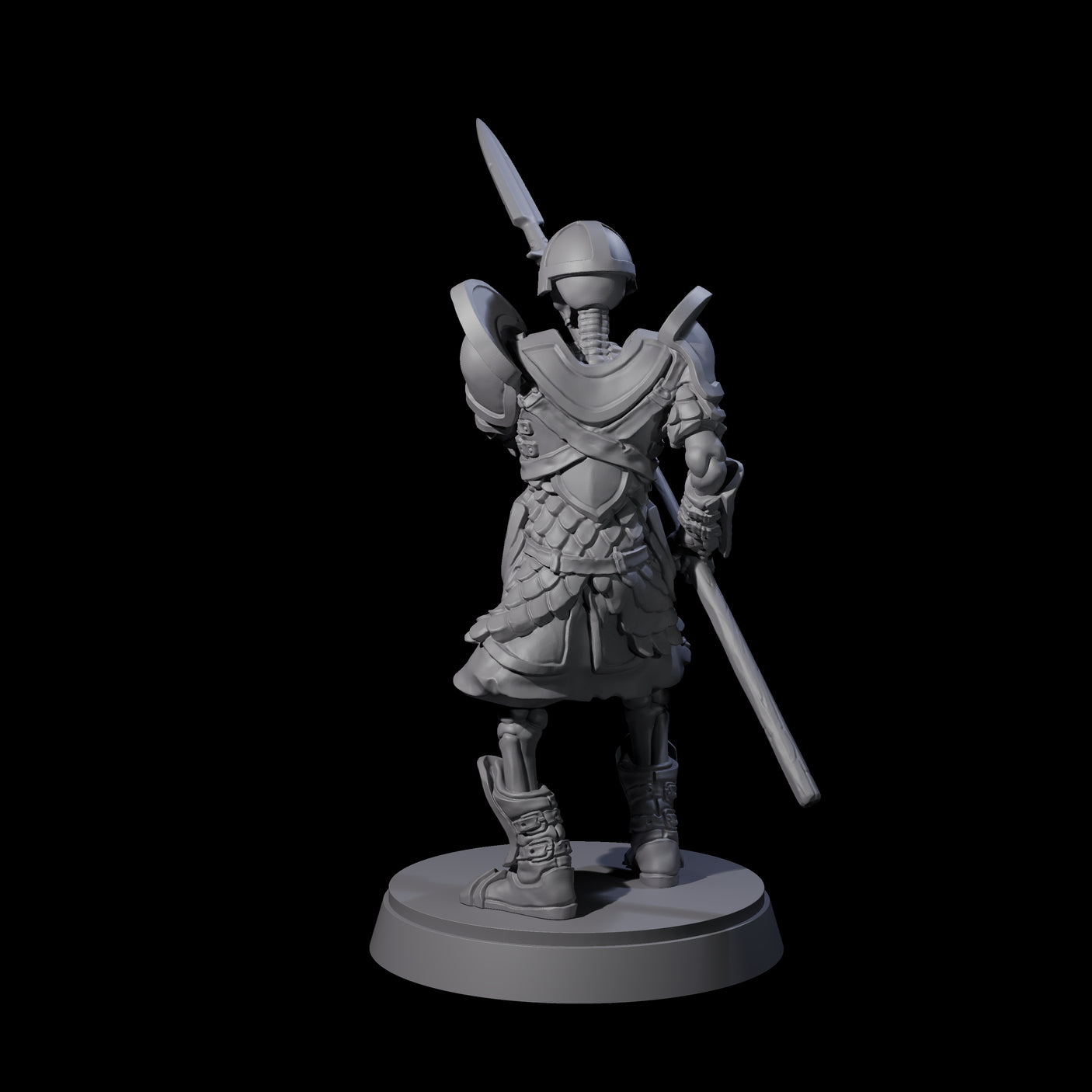 Clanking Armoured Skeleton C Miniature for Dungeons and Dragons, Pathfinder or other TTRPGs