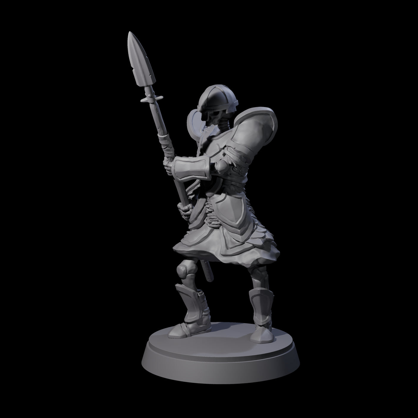 Clanking Armoured Skeleton C Miniature for Dungeons and Dragons, Pathfinder or other TTRPGs