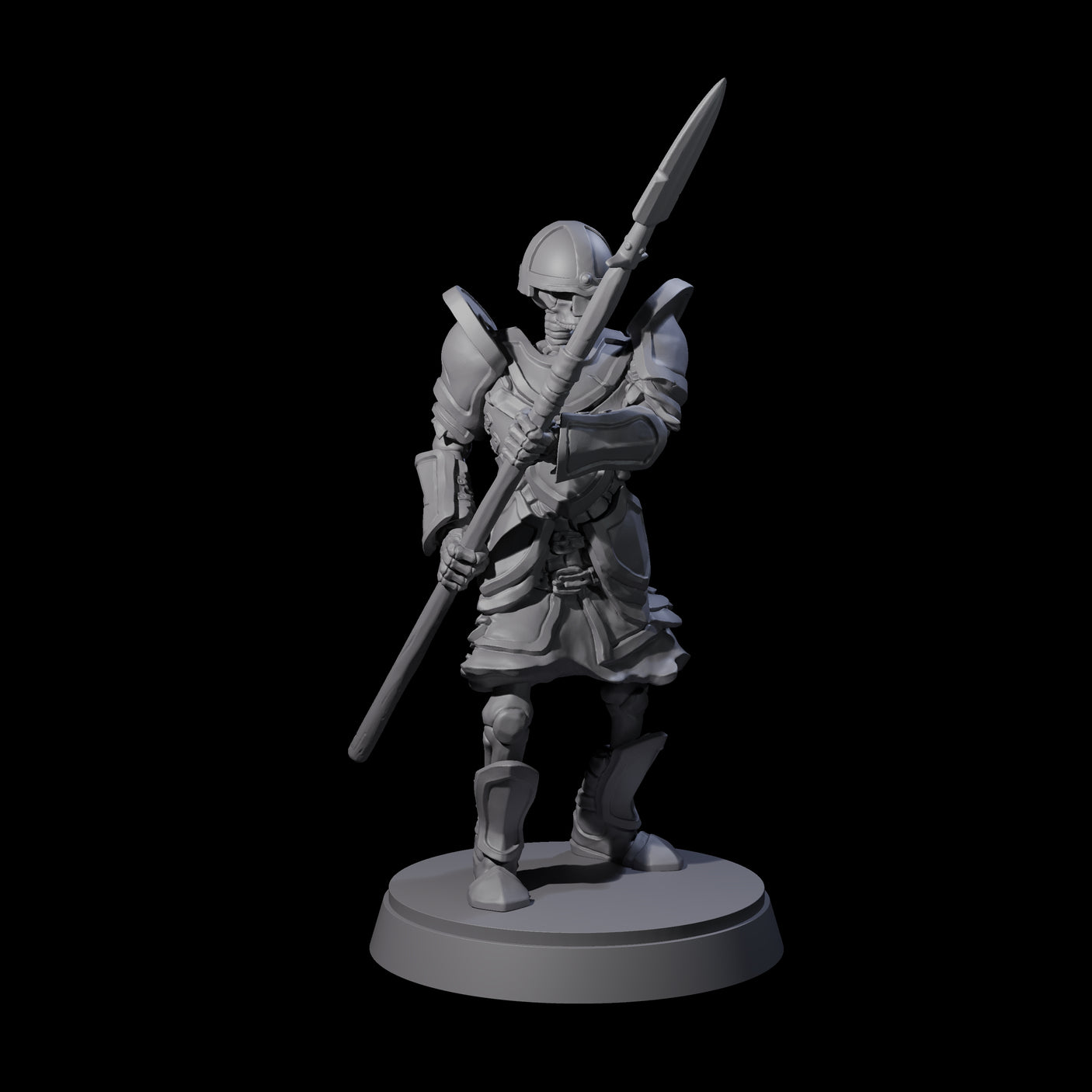 Clanking Armoured Skeleton C Miniature for Dungeons and Dragons, Pathfinder or other TTRPGs