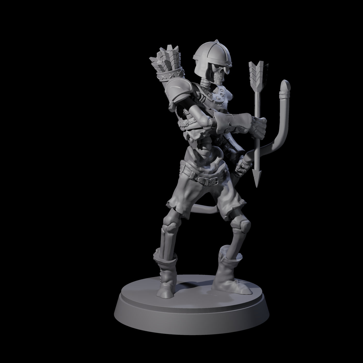 Clanking Armoured Skeleton F Miniature for Dungeons and Dragons, Pathfinder or other TTRPGs